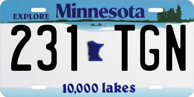MN license plate 231TGN