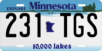 MN license plate 231TGS