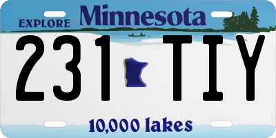 MN license plate 231TIY