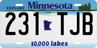 MN license plate 231TJB