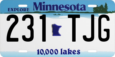 MN license plate 231TJG