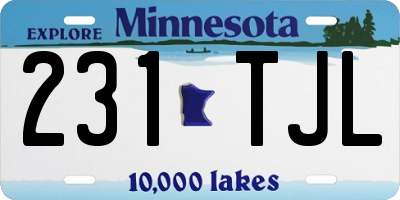 MN license plate 231TJL