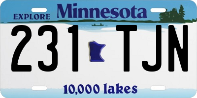 MN license plate 231TJN