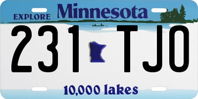 MN license plate 231TJO
