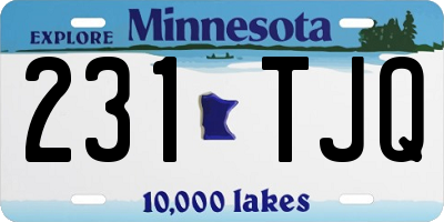 MN license plate 231TJQ