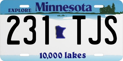 MN license plate 231TJS