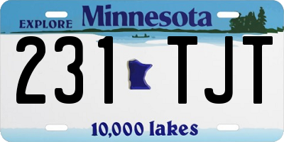 MN license plate 231TJT