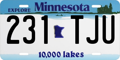 MN license plate 231TJU
