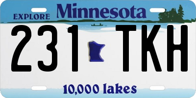 MN license plate 231TKH