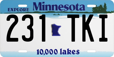 MN license plate 231TKI