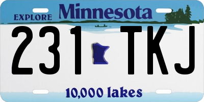 MN license plate 231TKJ