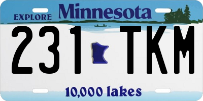 MN license plate 231TKM
