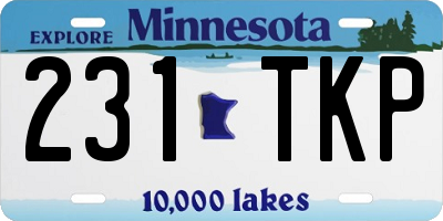 MN license plate 231TKP