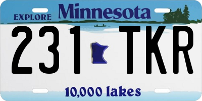 MN license plate 231TKR