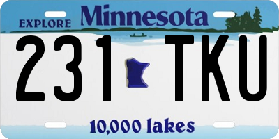 MN license plate 231TKU