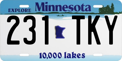 MN license plate 231TKY