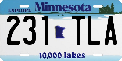 MN license plate 231TLA