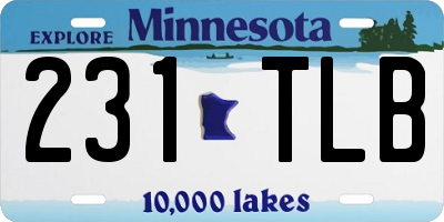 MN license plate 231TLB