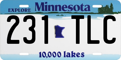 MN license plate 231TLC