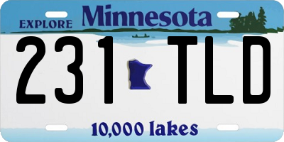 MN license plate 231TLD