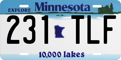 MN license plate 231TLF