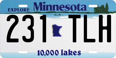 MN license plate 231TLH