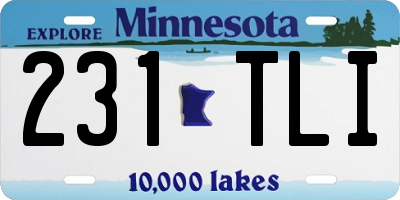 MN license plate 231TLI