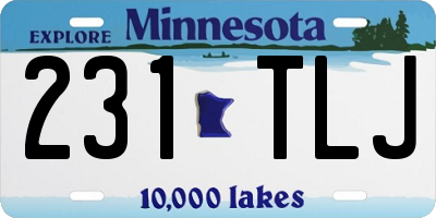 MN license plate 231TLJ