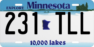 MN license plate 231TLL