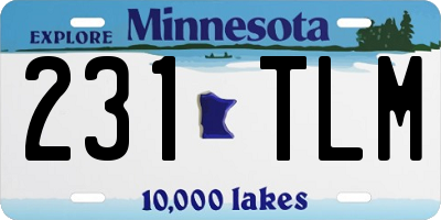 MN license plate 231TLM