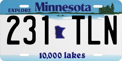 MN license plate 231TLN