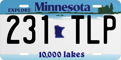 MN license plate 231TLP
