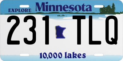 MN license plate 231TLQ