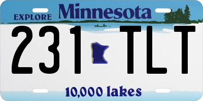 MN license plate 231TLT