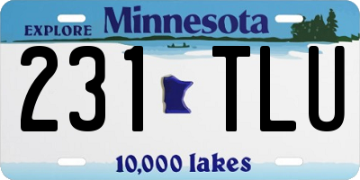 MN license plate 231TLU
