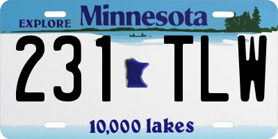 MN license plate 231TLW