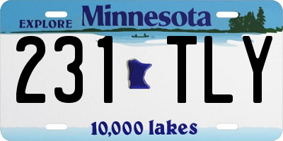 MN license plate 231TLY