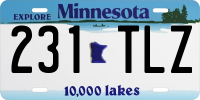 MN license plate 231TLZ
