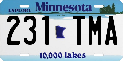 MN license plate 231TMA