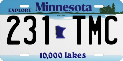 MN license plate 231TMC