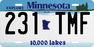 MN license plate 231TMF