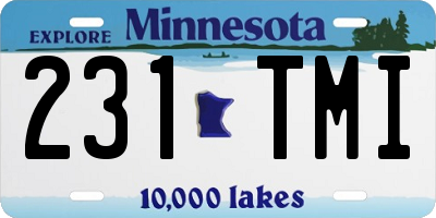 MN license plate 231TMI