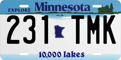 MN license plate 231TMK