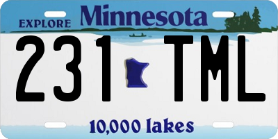 MN license plate 231TML
