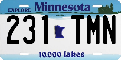 MN license plate 231TMN