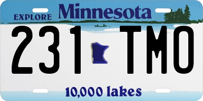 MN license plate 231TMO