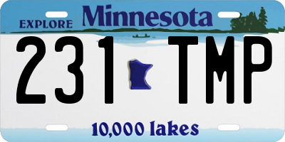MN license plate 231TMP