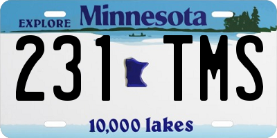 MN license plate 231TMS