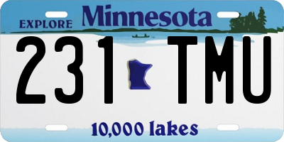 MN license plate 231TMU
