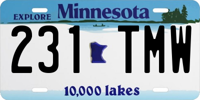 MN license plate 231TMW